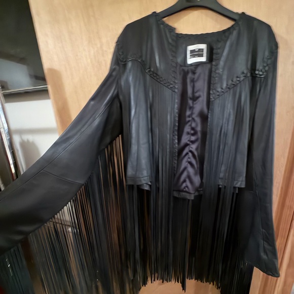 HML x Ranch House Jackets & Blazers - Black Fringe Leather Jacket